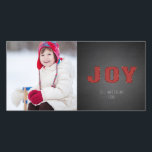 Chalkboard Photo Holiday Greeting | Red Joy<br><div class="desc">Chalkboard Joy Holiday Greeting Photo Card | Red Glitter - horizontal. Elke Clarke© Other colors available in our shop at www.zazzle.com/monogramgallery.</div>
