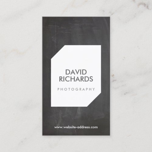 CHALKBOARD PHOTO LOGO Photographer Business Card