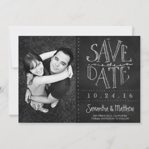 Chalkboard Photo Save the Date