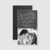 Chalkboard Photo Save the Date Magnet (Front/Back)