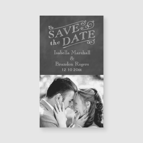 Chalkboard Photo Save the Date Magnet