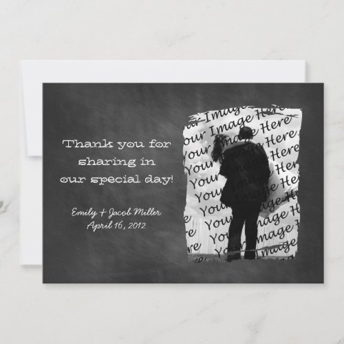 Chalkboard Photo Thank You Notes