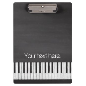 Chalkboard Piano Keyboard Clipboard by ForTheMusician at Zazzle