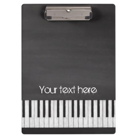 Chalkboard Piano Keyboard Clipboard