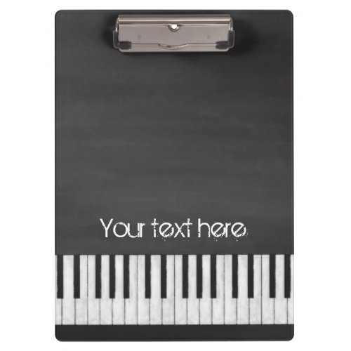 Chalkboard Piano Keyboard Clipboard