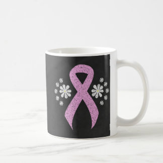 Chalkboard Pink Awareness Ribbon Coffee Mug
