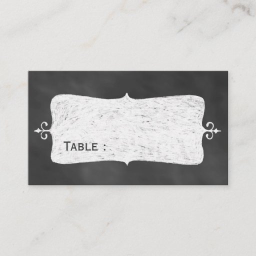 Customizable Chalkboard Place Card Business Card Templates