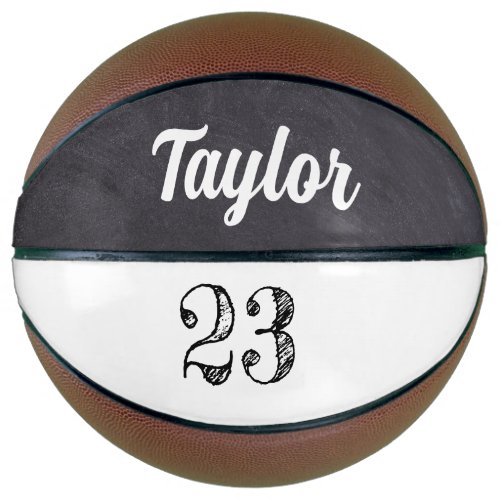 Chalkboard Player Number etching Personalized Name Basketball