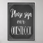 Chalkboard "Please sign our Guest book" print | Zazzle.com