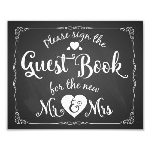 chalkboard Please sign our guest book sign