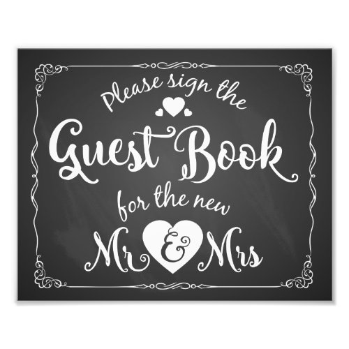 chalkboard Please sign our guest book sign