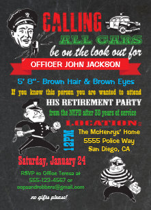 Police Retirement Invitations Zazzle