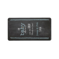 Chalkboard Posh Baby Shower Lip Balm Label