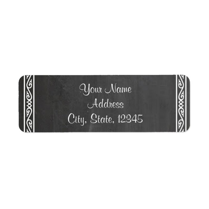 Chalkboard Posh Wedding Label