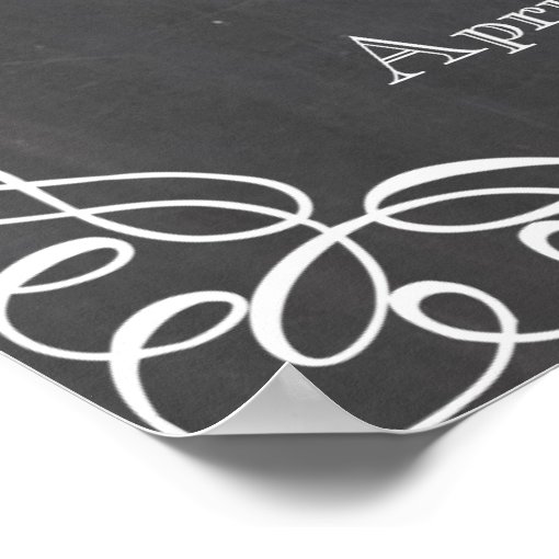 chalkboard poster ,blackboard wedding poster Zazzle