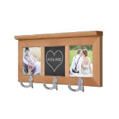Chalkboard Print Mr & Mrs Photo Coat Rack (Left)