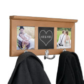 Chalkboard Print Mr & Mrs Photo Coat Rack (In Situ)