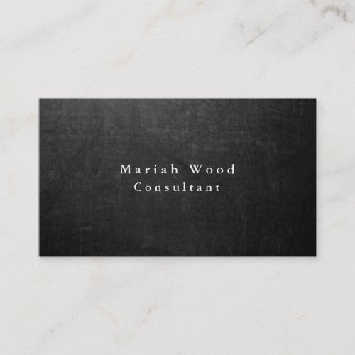 Chalkboard Professional Elegant Grey White Modern Business Card