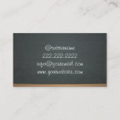 Chalkboard Professional School Teacher Tutor Business Card (Back)