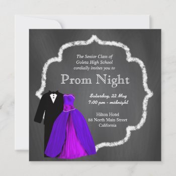 Chalkboard Prom Invitation by graphicdesign at Zazzle