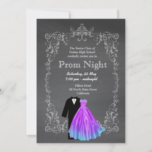 Chalkboard Prom Invitation