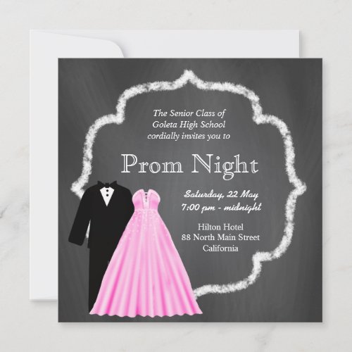 Chalkboard Prom Invitation