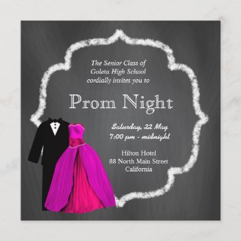 Chalkboard Prom Invitation by graphicdesign at Zazzle