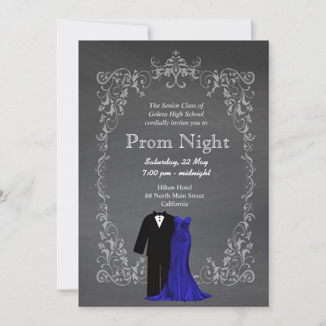 Chalkboard Prom Invitation (Front)