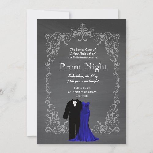 Chalkboard Prom Invitation