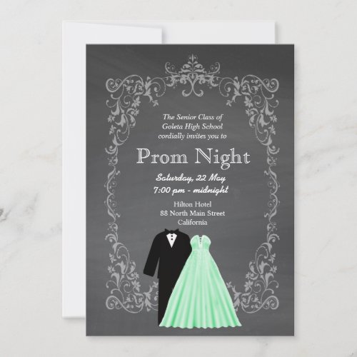 Chalkboard Prom Invitation