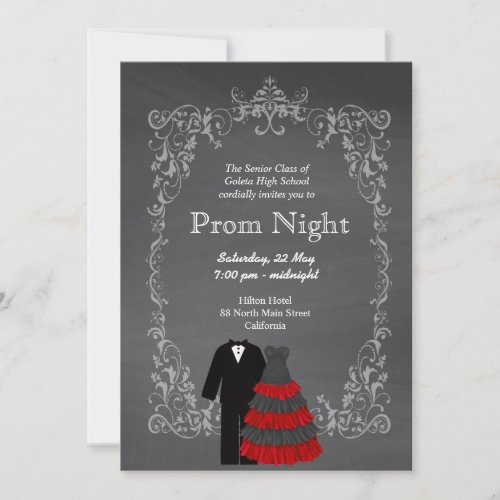 Chalkboard Prom Invitation