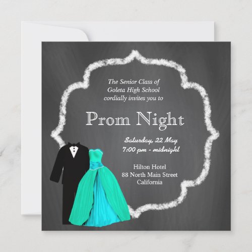 Chalkboard Prom Invitation