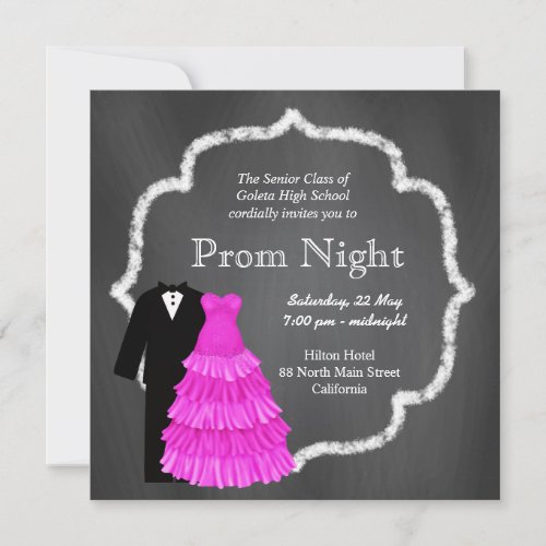 Chalkboard Prom Invitation