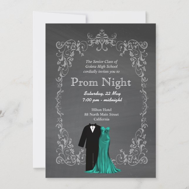 Chalkboard Prom Invitation (Front)