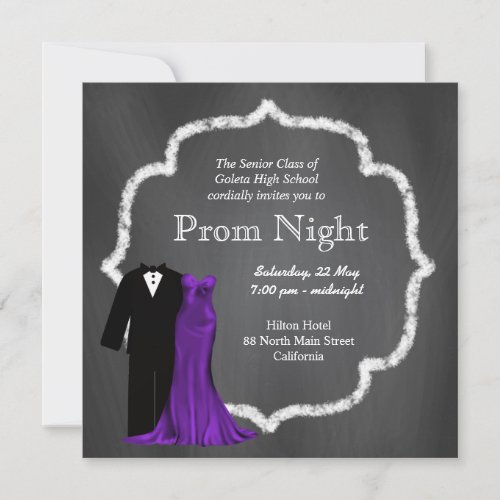 Chalkboard Prom Invitation