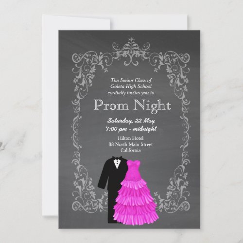 Chalkboard Prom Invitation