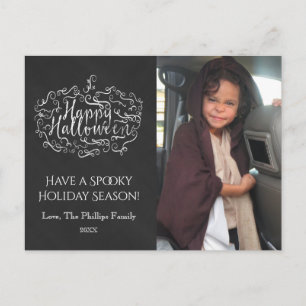 Chalkboard Pumpkin Happy Halloween Holiday Photo