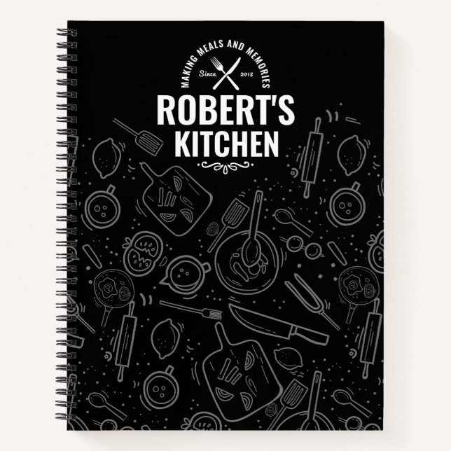 Chalkboard Recipe Journal | Custom Name (Front)