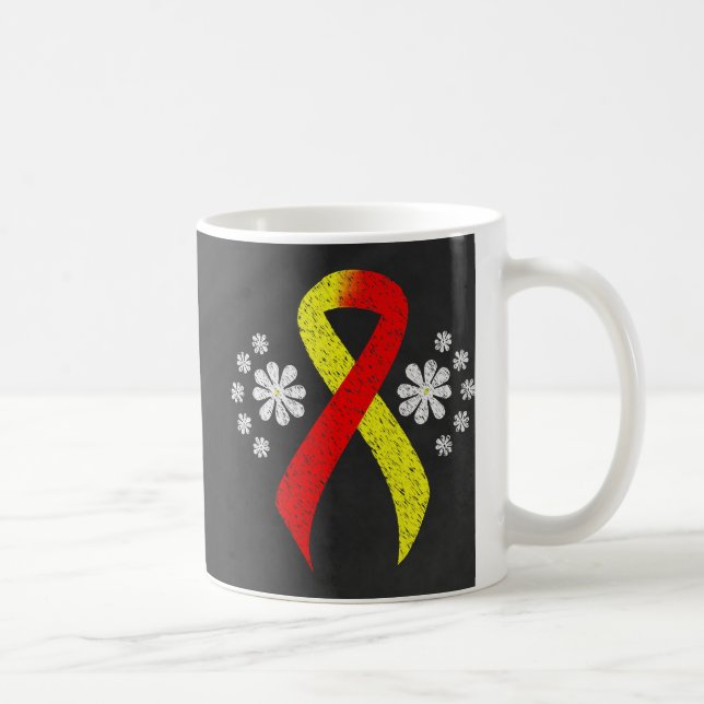 Chalkboard Red and Yellow Ribbon Coffee Mug (Right)