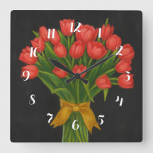 Chalkboard Red Tulips