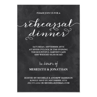 Chalkboard Rehearsal Dinner Card