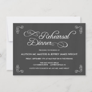 Chalkboard Rehearsal Dinner Invitations