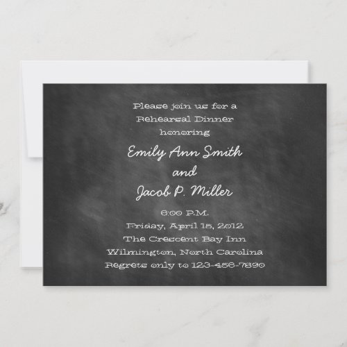 Chalkboard Rehearsal Dinner Invitations
