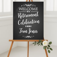 Chalkboard Retirement Welcome Sign Custom: