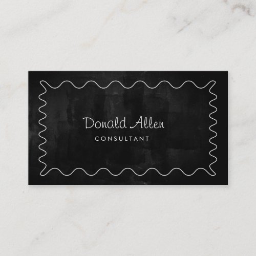 Chalkboard Retro Curves Professional Classic Business Card