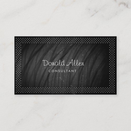 Chalkboard Retro Slate Professional Dotted Business Card