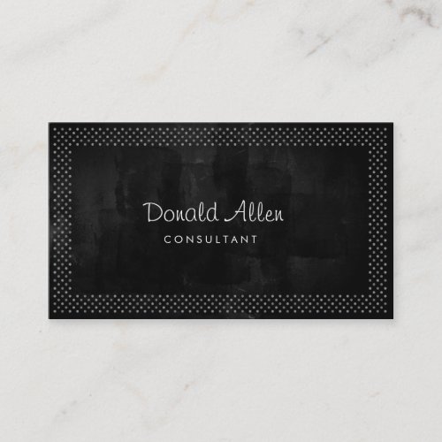 Chalkboard Retro Slate Professional Dotted Business Card