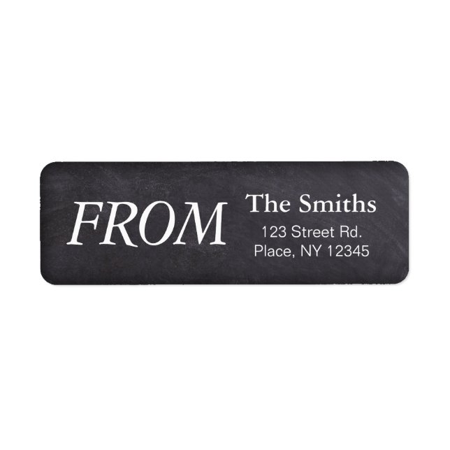 Chalkboard Return Label (Front)