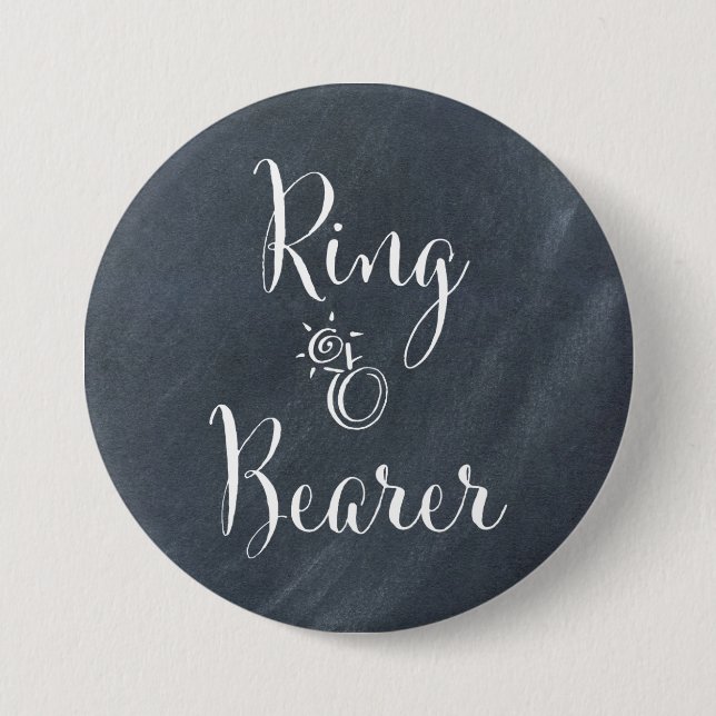 Chalkboard Ring Bearer Button (Front)