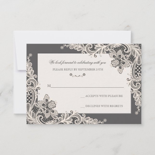 Chalkboard Romance Response Card (Front)